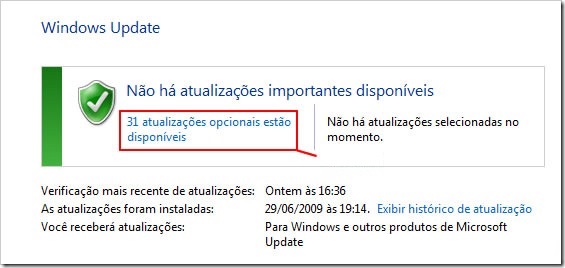 Instalar Service Pack Português Brasil para Windows 7 Microsoft