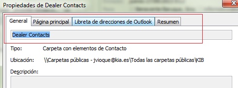 Pesta As Propiedades Carpetas Publicas Outlook Microsoft Community