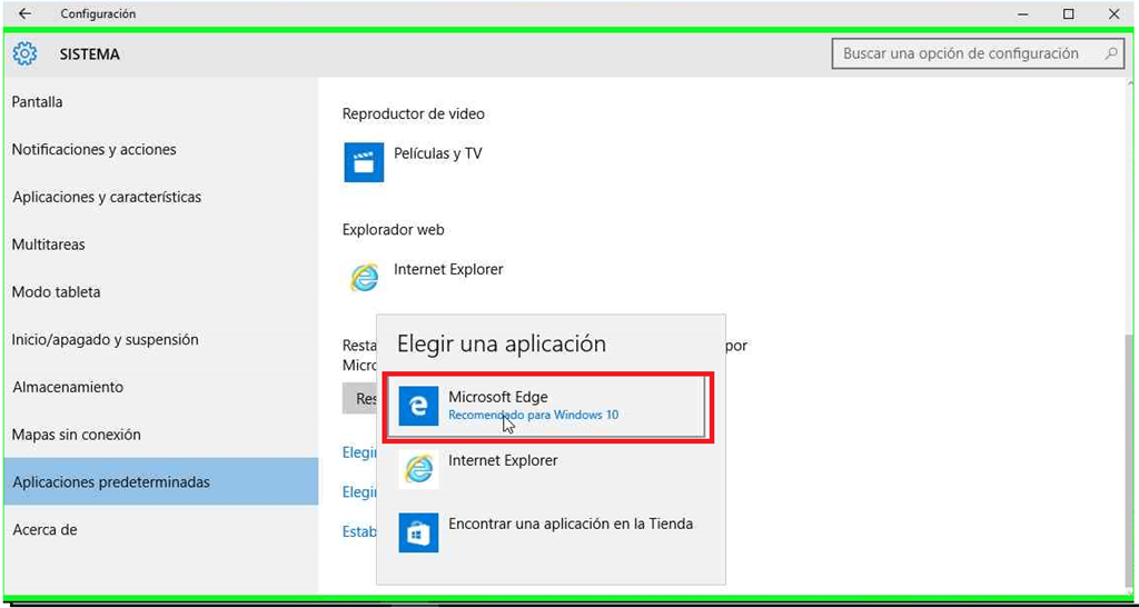 Windows 10 Establecer Microsoft Edge Como Navegador Predeterminado