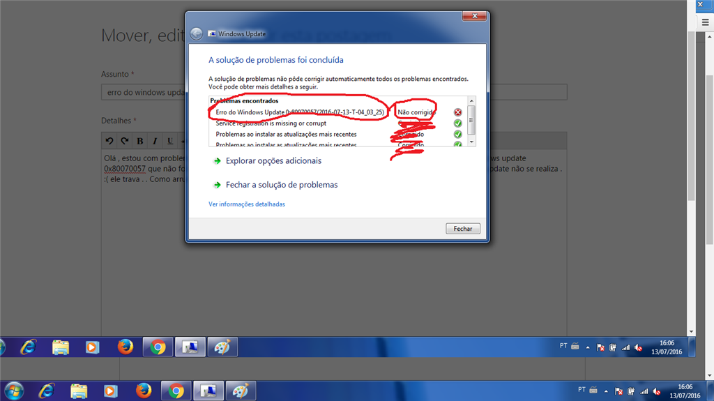 Erro No Windows Update 0x80070057 Microsoft Community