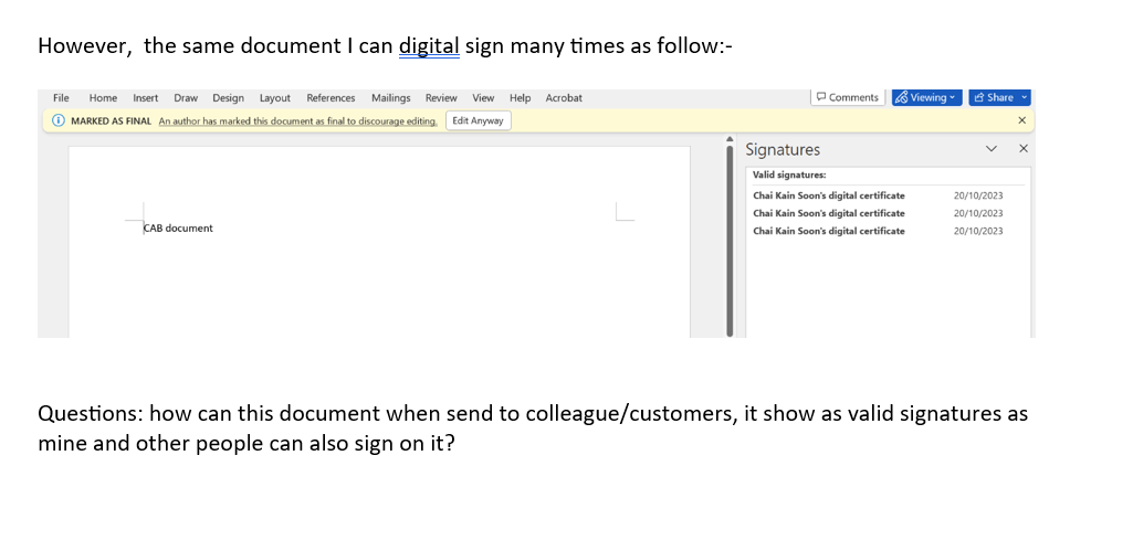 How to add invisible digital signatures in Microsoft Office? - Install  Office Setup - Quora