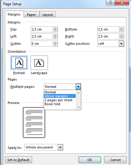 How to change orientation of odd and even pages separately? - Microsoft ...