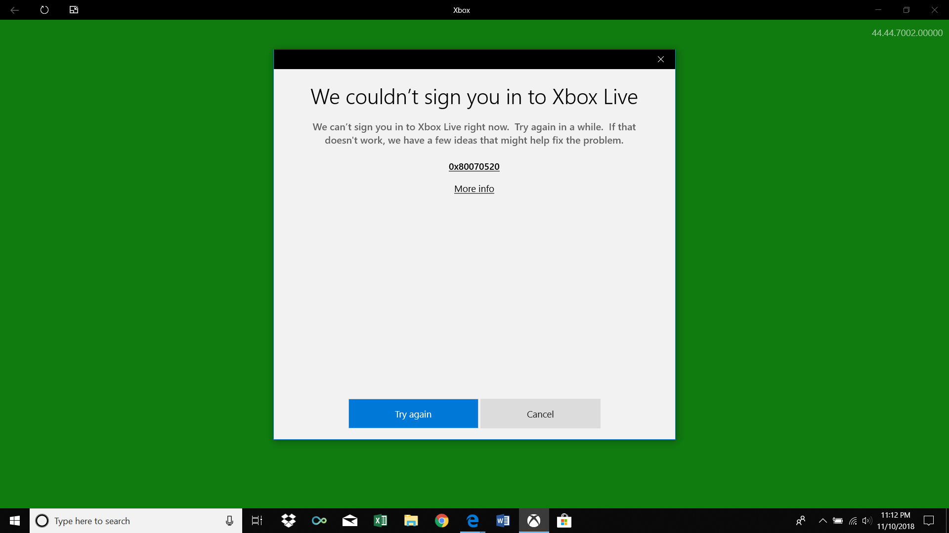Middel Bijwerken Melodrama Can't sign into the Xbox app or into the Microsoft store - Microsoft  Community