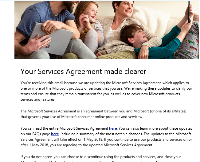 Microsoft Services Agreement - Microsoft Community