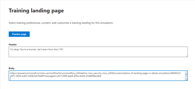 Microsoft Phishing Simulation- Trainings - Microsoft Community