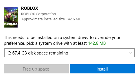 Problem Installing Applications From The Microsoft Store I Have An Microsoft Community - install roblox on different drive