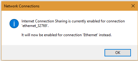 Ошибка internet connection sharing cannot be enabled a lan connection