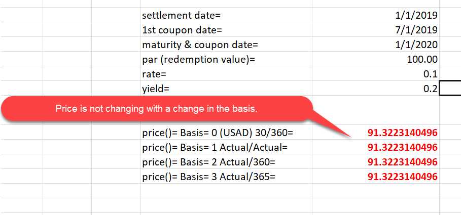 Excel Price Function Calculation Is Wrong Microsoft Community