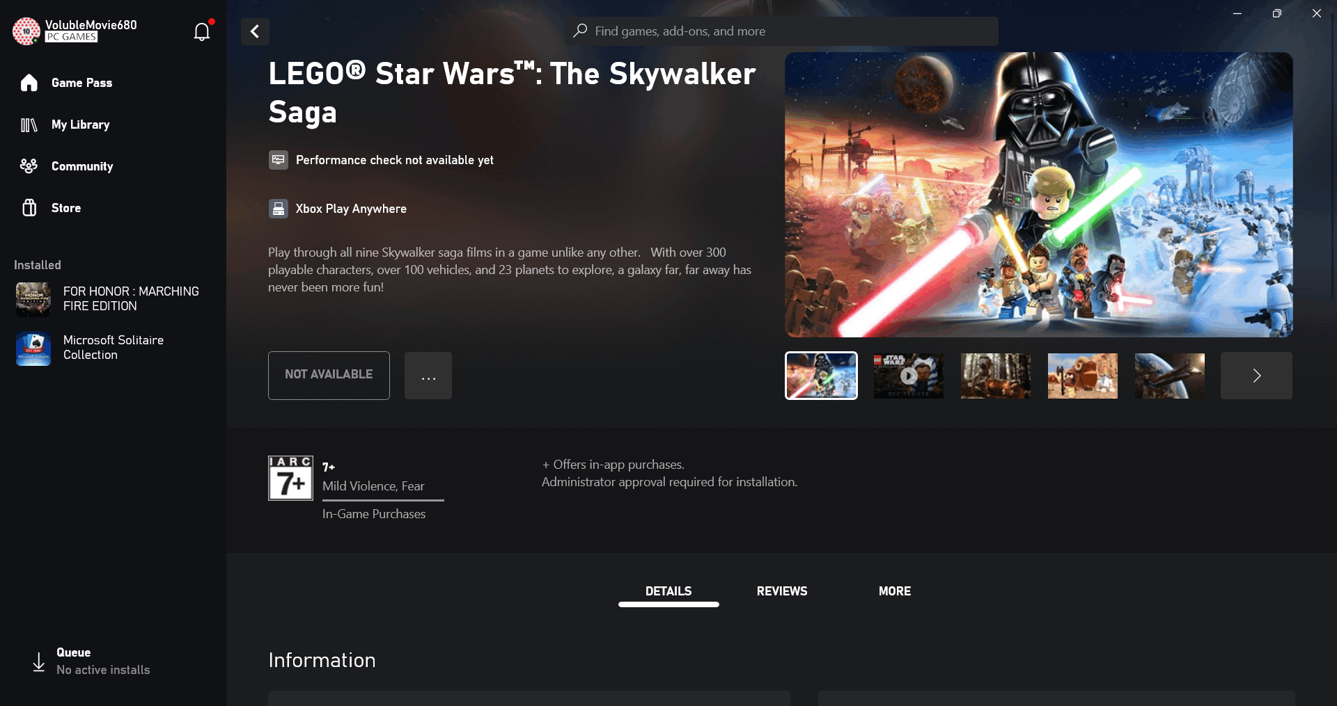 I can t get LEGO Star Wars The Skywalker Saga in PC game pass