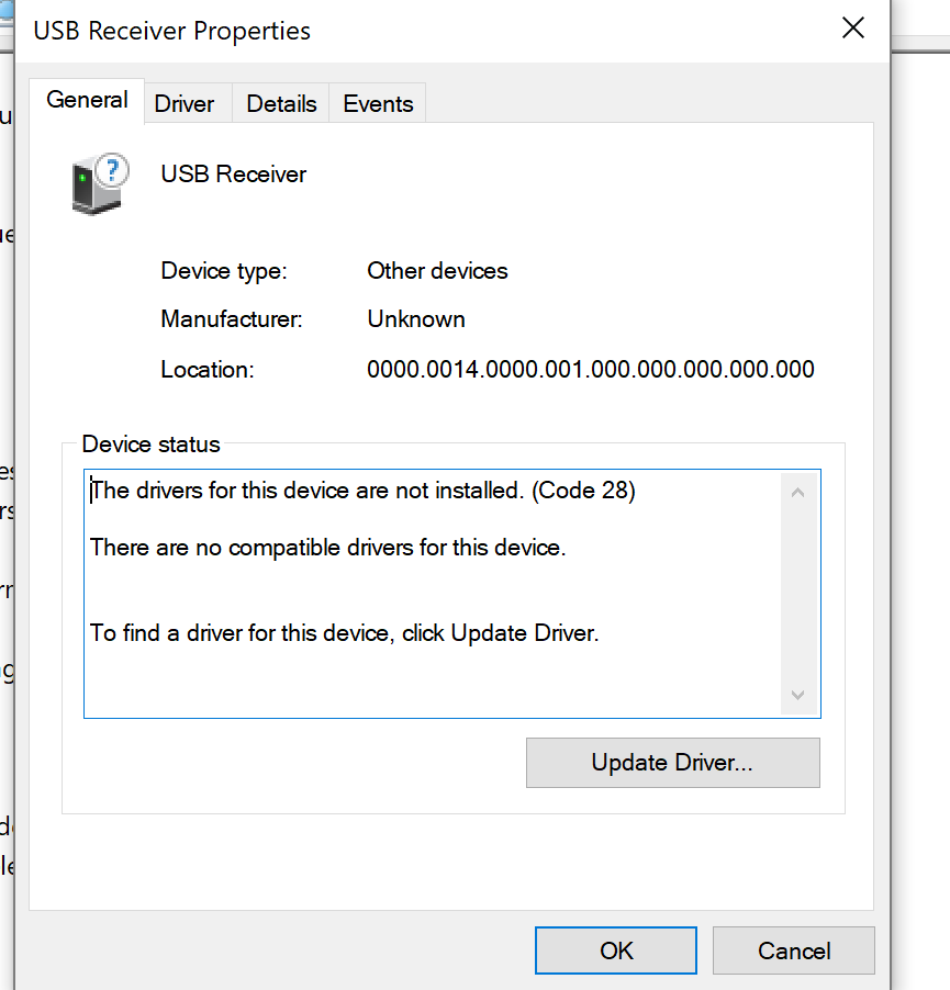Logitech Unifying Receiver no longer recognized in Windows 10 - Community