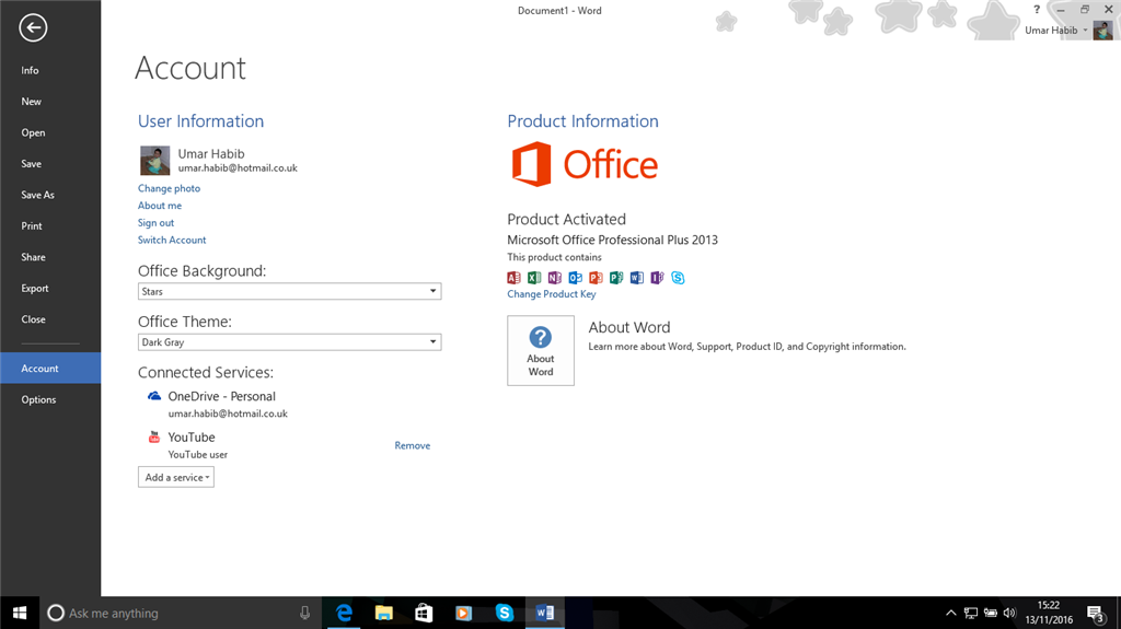 microsoft office 2013 professional change product key