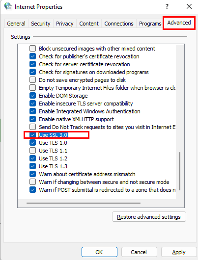 A fatal error occurred while creating a TLS client