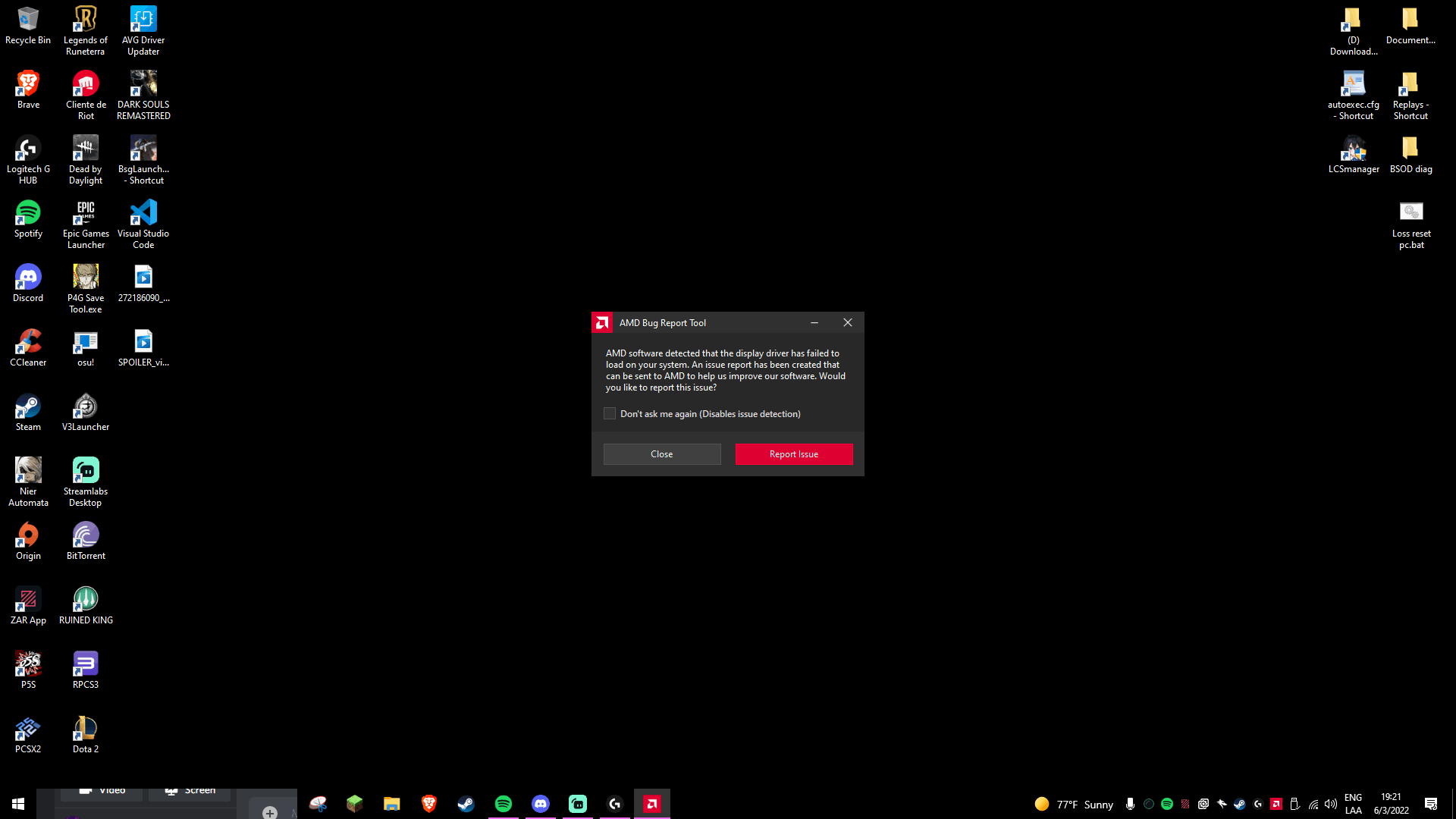 Amd driver 2025 crash windows 10