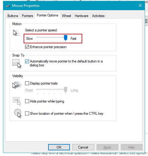 Mouse precision setting?