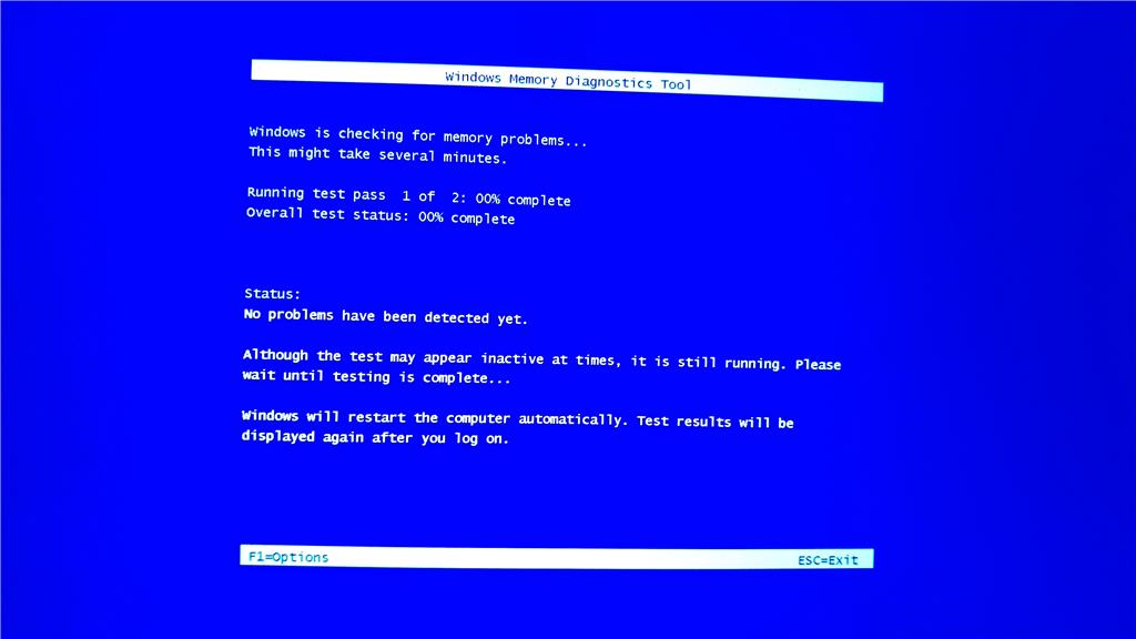 Windows Memory Diagnostics tool stuck Microsoft Community