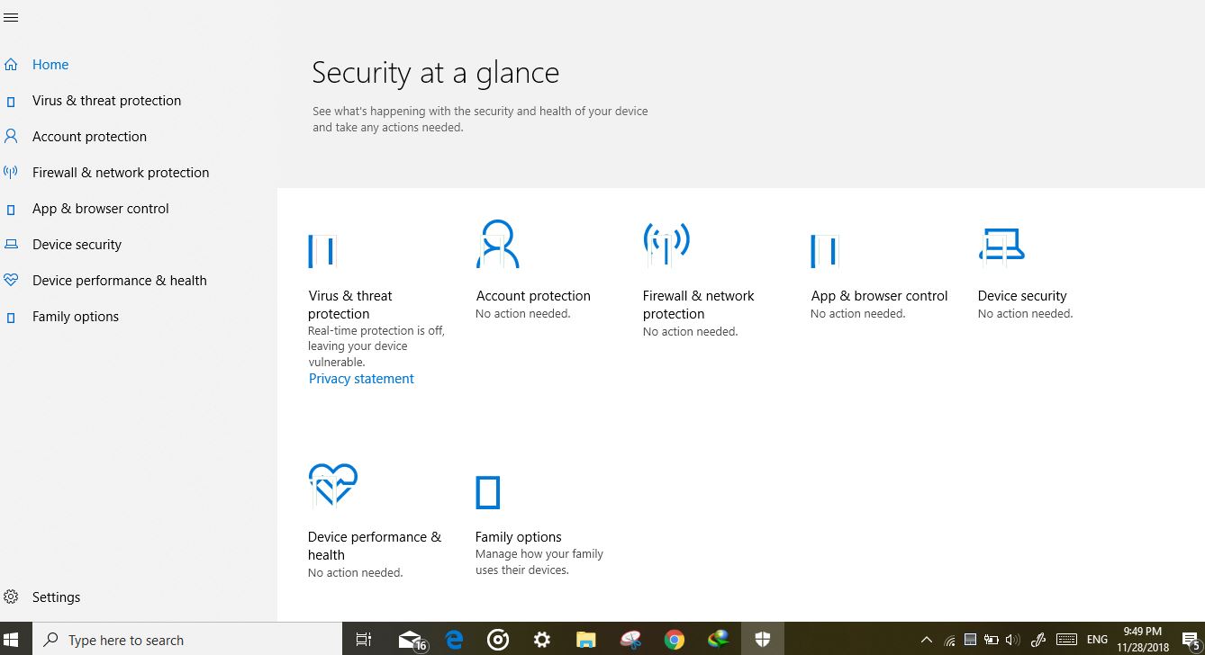 Error in windows defender icon - Microsoft Community