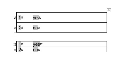 change the row height of a table that download from google Docs