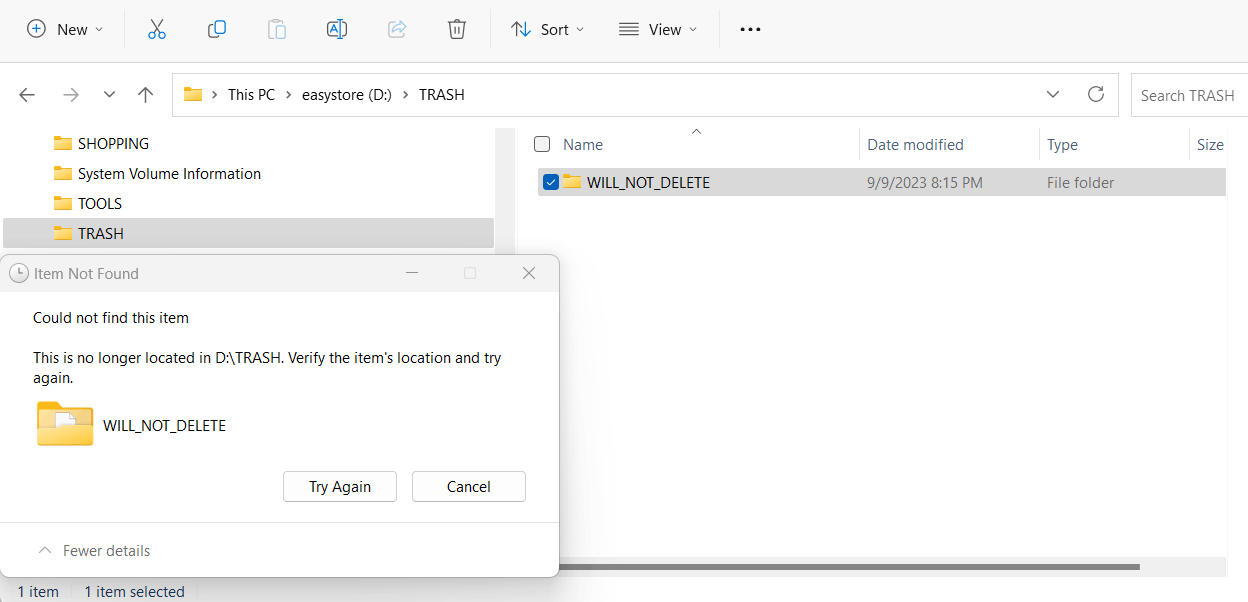 How to delete a file that does not exist? - Microsoft Community