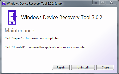 Восстановление ос откат c помощью windows device recovery tool