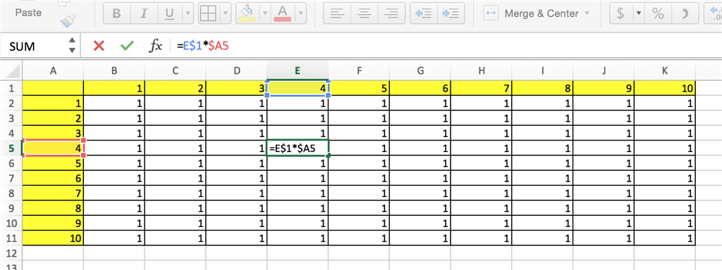 Mac excel manual calculation chart