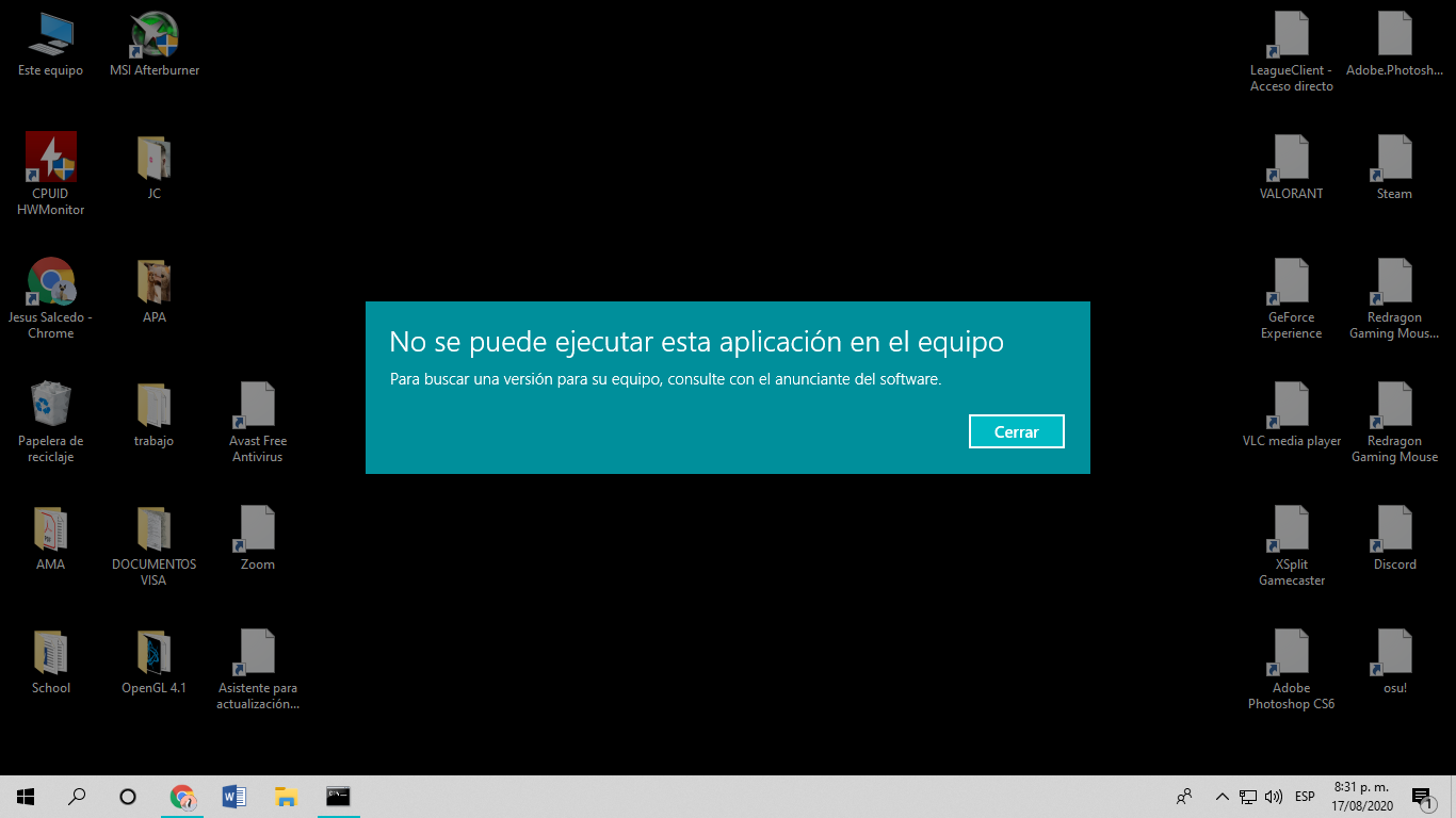 Error Al Ejecutar Aplicaciones ≈ Windows 10 Microsoft Community 9629