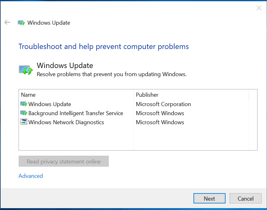 Windows update troubleshooter download posture analysis software free download