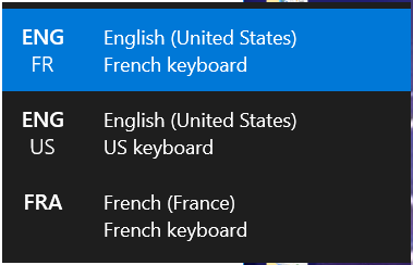 change keyboard language windows 10 french to english