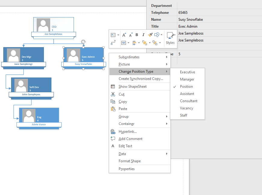 Visio Org Chart - How To Set Position Type Using A Master_Shape Column ...