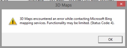 Excel 2016 - 3D Maps Encountered An Error - Microsoft Community