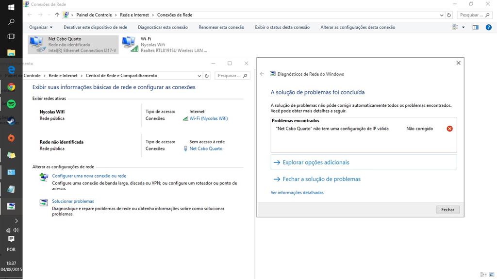 Problema De Rede Não Identificada No Windows 10 Microsoft Community 3982