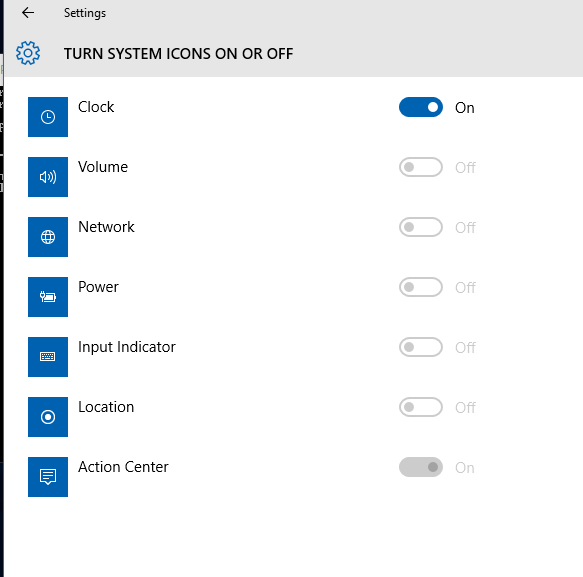 System Icons Greyed Out for Windows 10 Microsoft Community