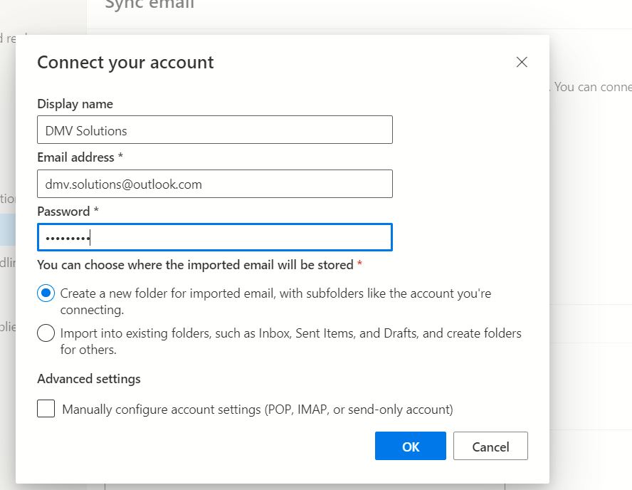 IMAP and Sync Emails Account - Microsoft Community