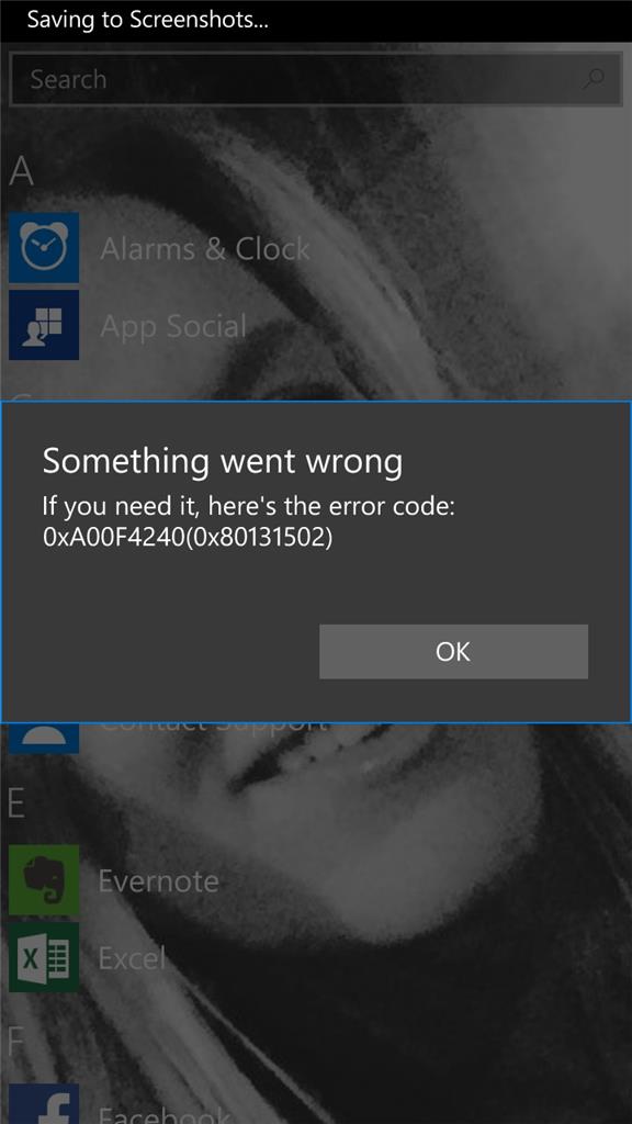 Camera On Windows 10 Mobile Not Working Error Code Microsoft