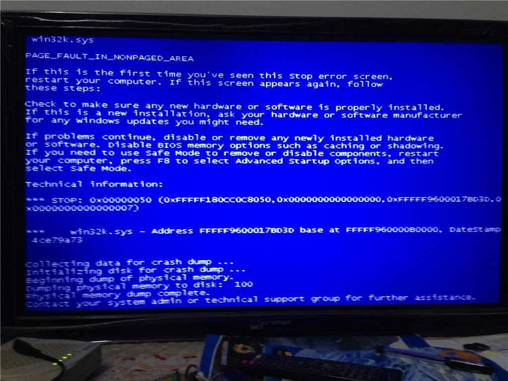 Page_Fault_In_NonPaged_Area blue screen error and freeze issues