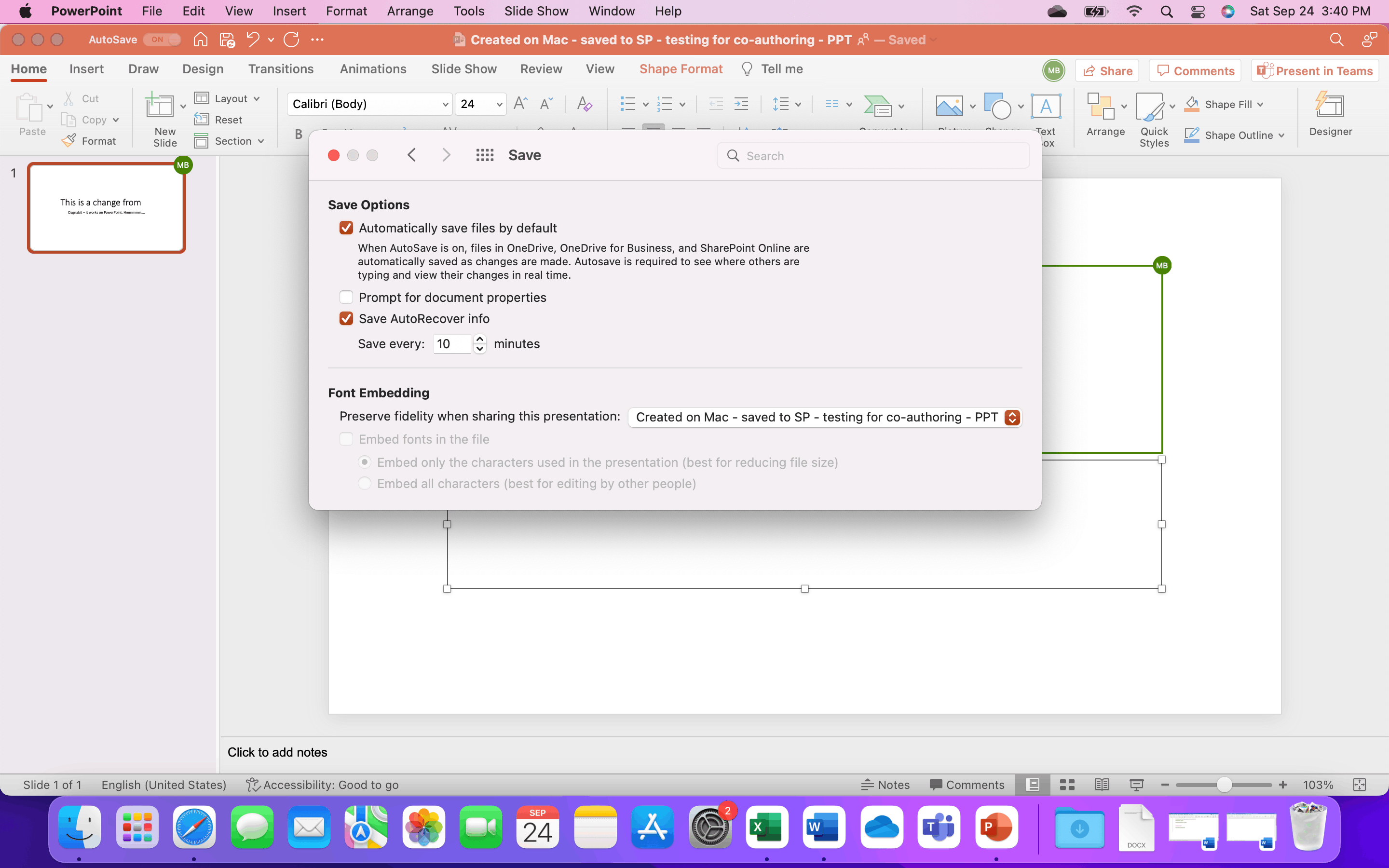 Word Turn On Autosave By Default