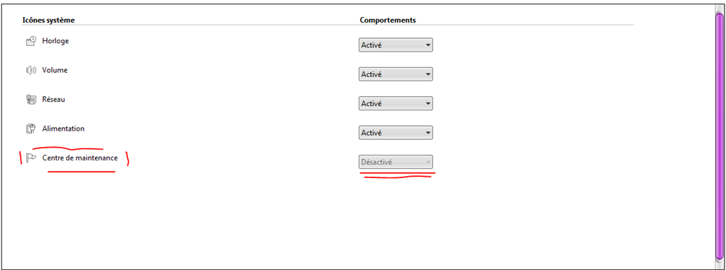 Icone Centre De Maintenance Impossible A Activer Microsoft Community