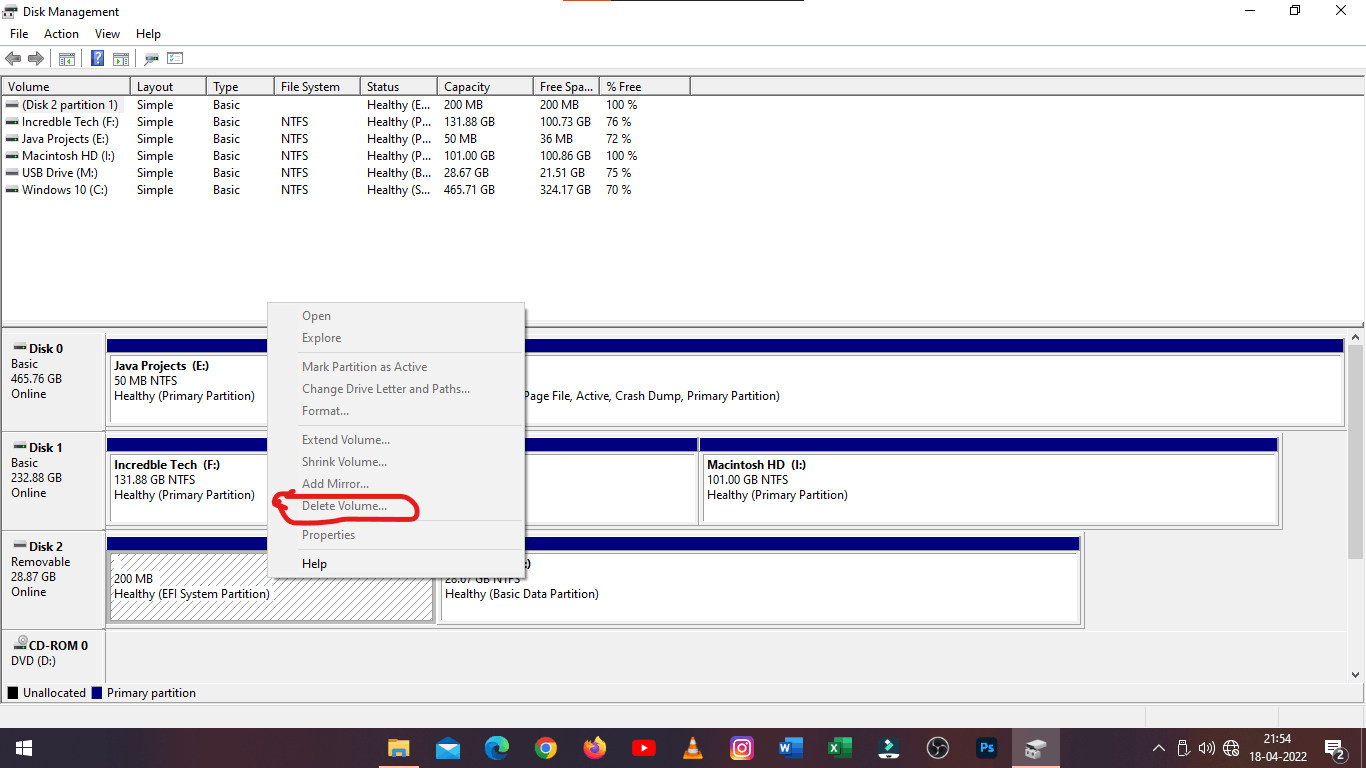 can't delete partition USB drive - Microsoft Community