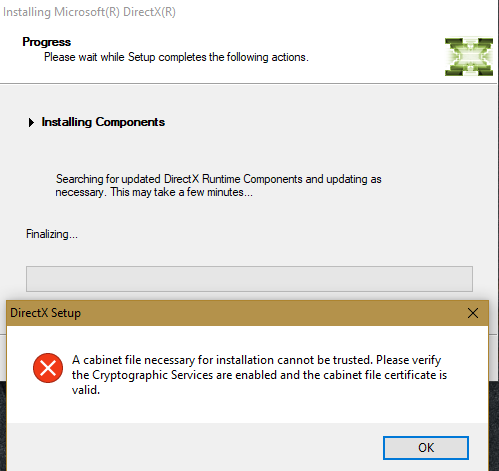 To Install Directx Error - Microsoft Community