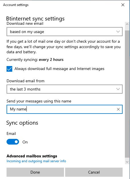 Update your Mail and Calendar apps to use this type of account - Microsoft  Support