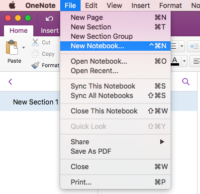 onenote for mac couldn