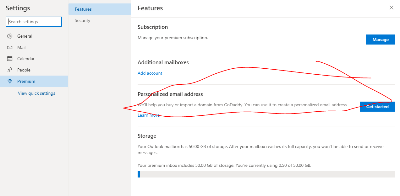 Using godaddy domain to create a custom e-mail address in Office 365 -  Microsoft Community