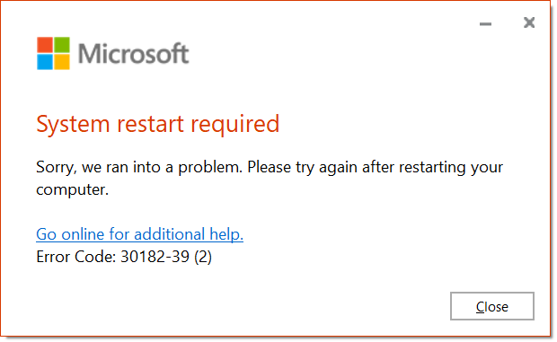 安装project 2016 出现错误代码30182-39（2） - Microsoft Community