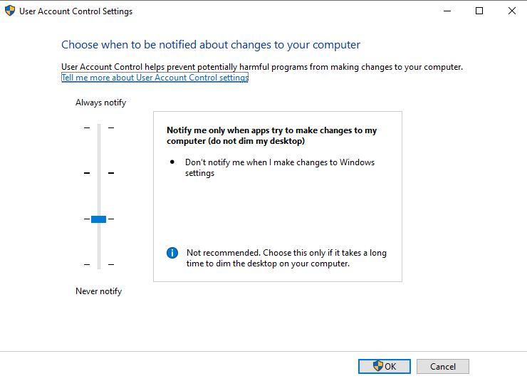 Settings is not changed. Windows 11 UAC. Контроль учётных записей пользователей Windows. User account Control. Запрос UAC.