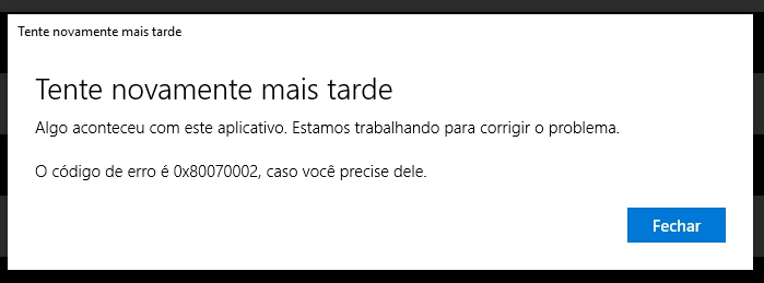 Está dando erro para baixar a atualização - Microsoft Community