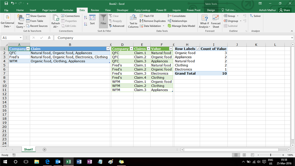 How to find most common value (word or number) from a list in Excel ...