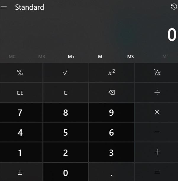 Calculator needs an extra step to calculate % - Microsoft Community