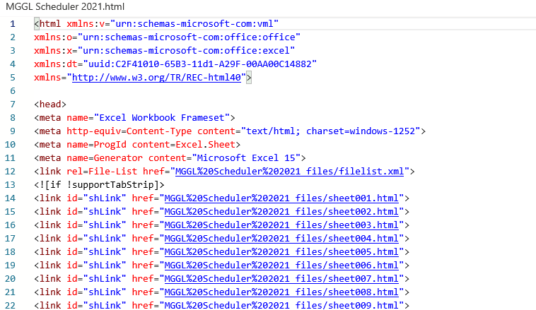 Excel Publish creates html file but displays html code not text ...