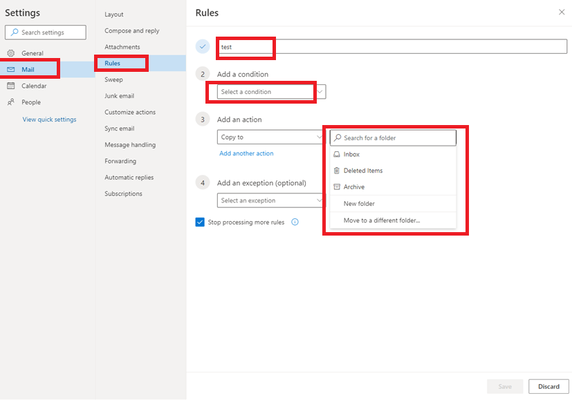 Rules In A Folder (different Than Inbox) - Microsoft Community