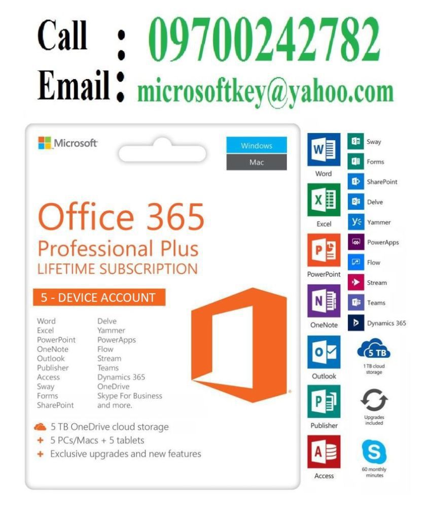 Microsoft Office 365 Professional Plus For 5 Devices, Lifetime PC / -  Microsoft Community