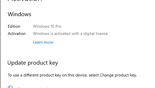 Windows 10 Professional Digital Licence